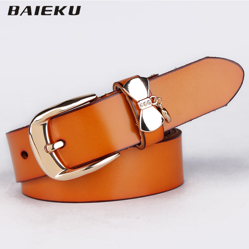 Genuine leather belt women's genuine leather strap all-match fashion pin buckle belt