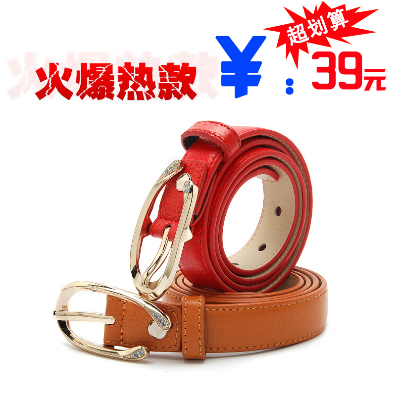 Genuine Leather Belt Women strap female Fashion belt women's cowhide strap Women pin buckle Free Shipping