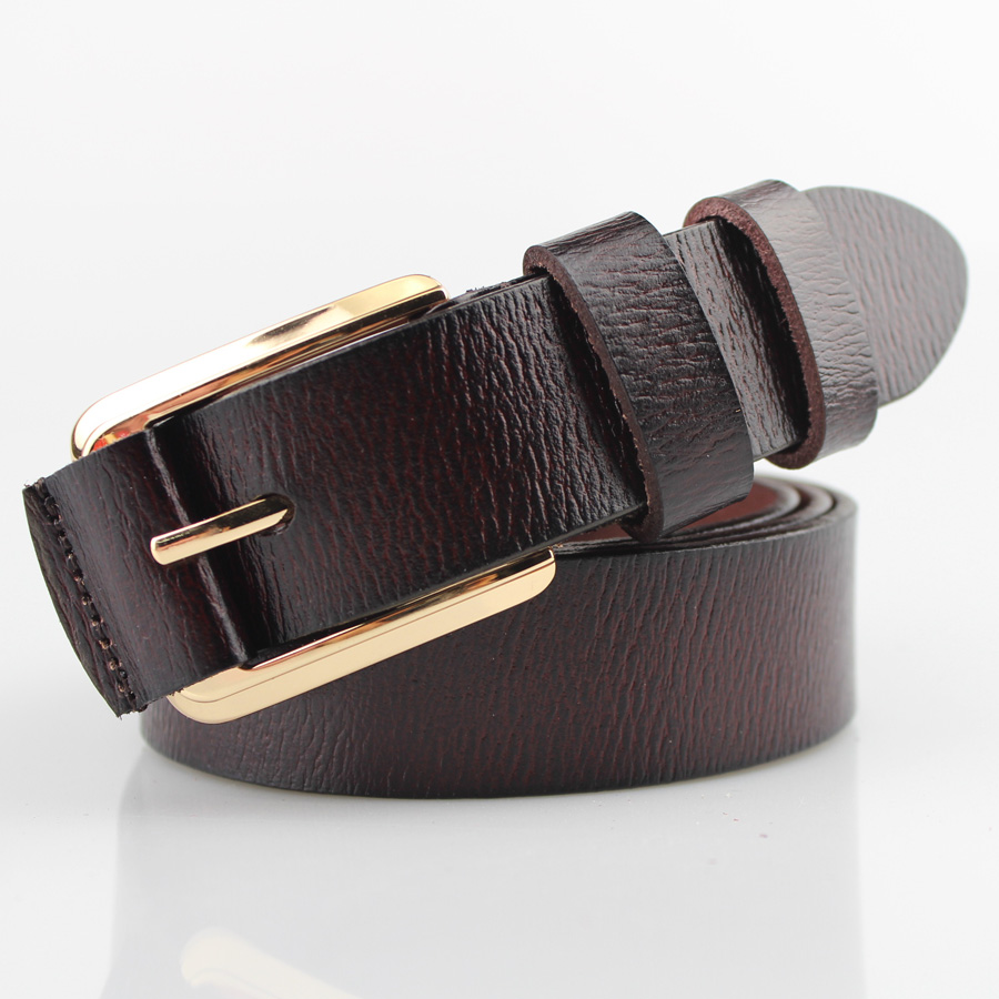 Genuine leather brief women's genuine leather casual pin buckle strap women's cowhide belt female