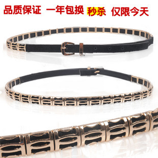Genuine leather carved vintage strap fashion strap all-match decoration belt female general belt 141