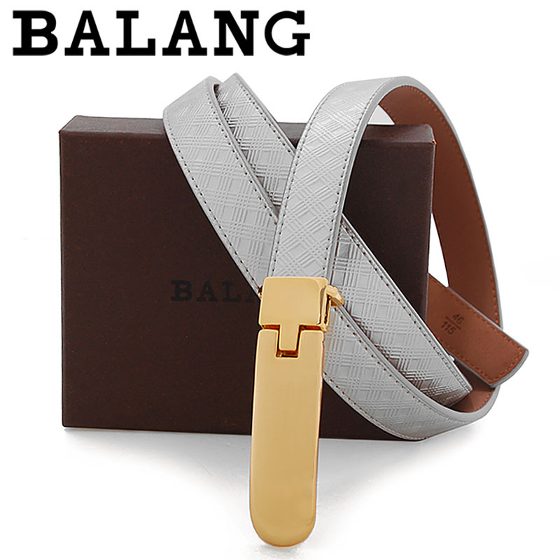 Genuine leather casual ol women's smooth buckle belt strap female fashion silver b6310 all-match