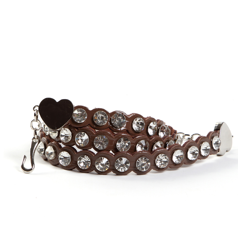 Genuine leather chain all-match fashion female cowhide rhinestone full dress belt sweater belly chain