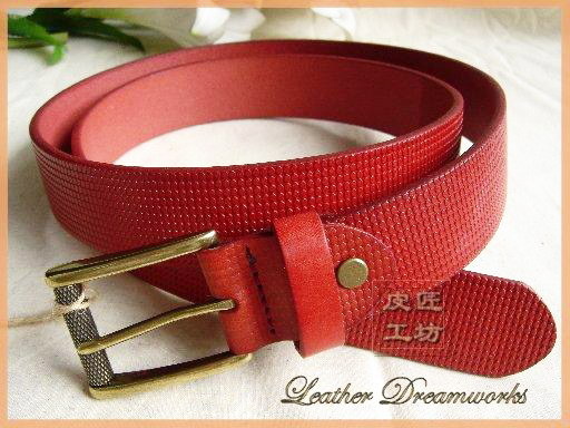 Genuine leather check buckle male strap male fashion genuine leather belt