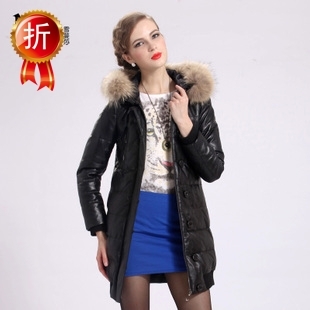 Genuine leather down coat women's sheepskin leather clothing berber fleece leather clothing outerwear genuine leather clothing