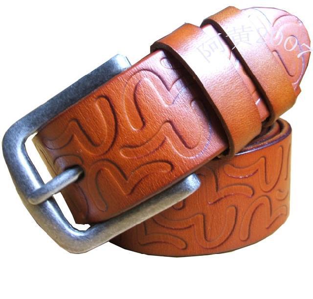 Genuine leather fashion rivet belt strap women's jeans strap