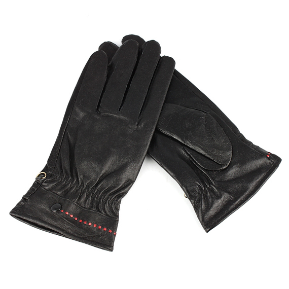 Genuine leather gloves autumn and winter women's gloves thermal genuine leather gloves women's