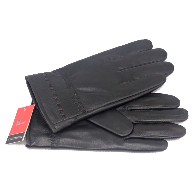 Genuine leather gloves male gloves winter male cycling gloves men's gloves winter thickening thermal battery car gloves