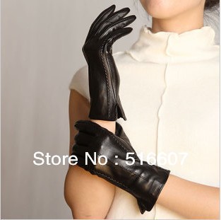 Genuine leather gloves women's winter sheepskin thermal fashion Sheep fur gloves