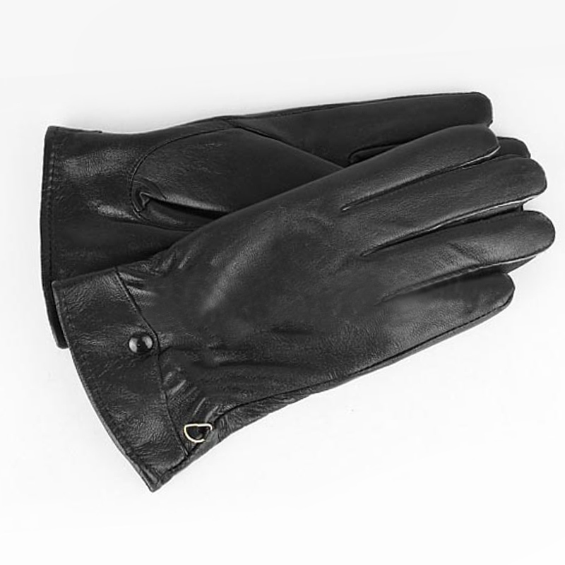 Genuine leather gloves women's winter thermal genuine leather gloves