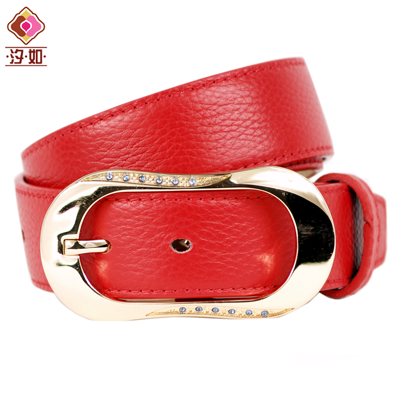Genuine leather strap Women all-match fashion genuine leather pants women's candy color belt