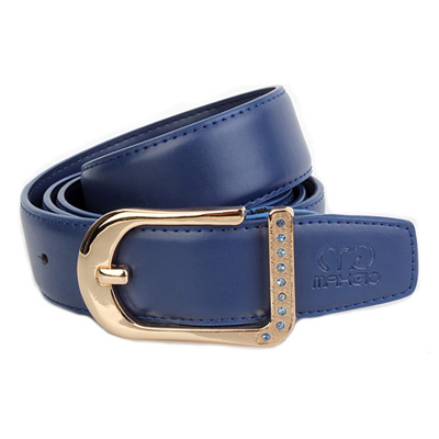 Genuine leather strap women's smooth buckle rhinestone genuine leather belt sweet fashion cowhide waist belt