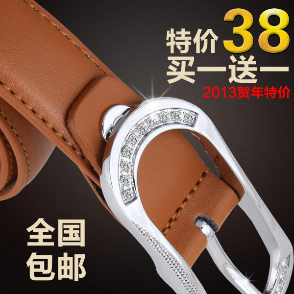 Genuine leather strap women's Women fashion cowhide belt female all-match