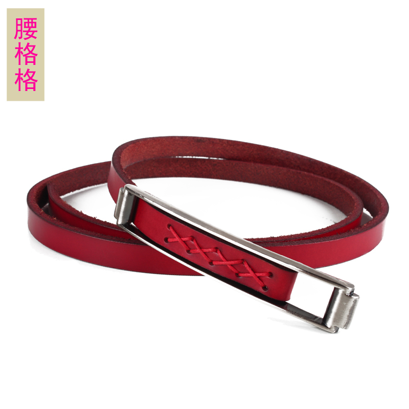 Genuine leather thin belt female all-match women's cowhide strap Women decoration fashion
