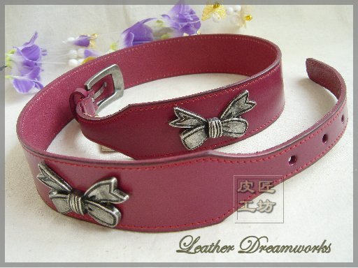 Genuine leather vintage women's strap women's genuine leather strap fashion red belt cronyism