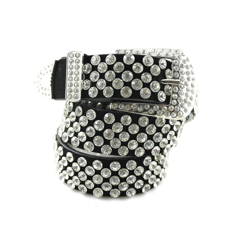 Genuine leather wide belt female fashion all-match rhinestone decoration strap Women full rhinestone cowhide belt