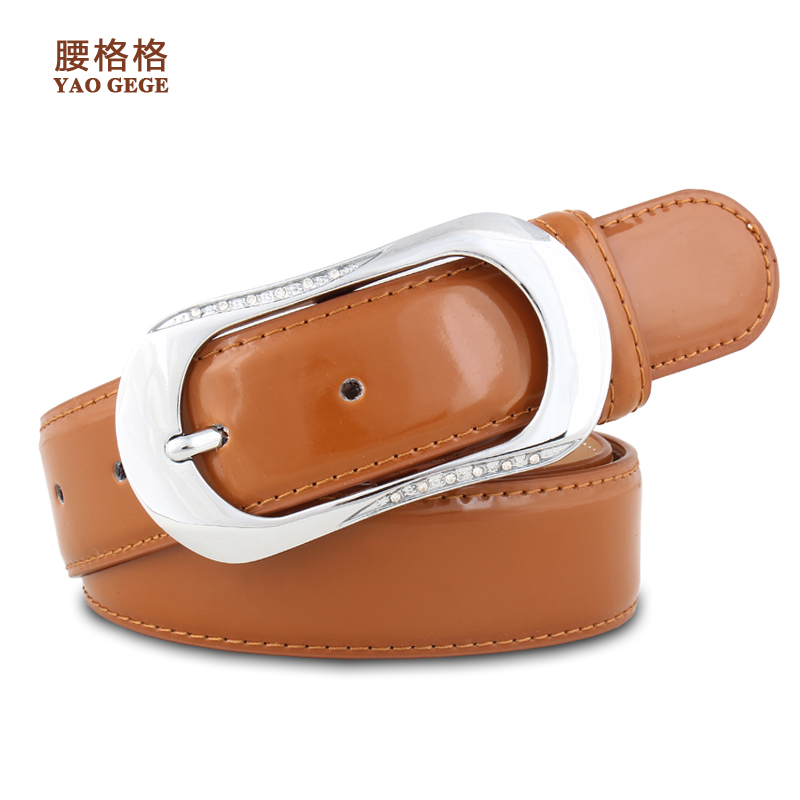 Genuine leather women's japanned leather strap Women fashion cowhide belt female all-match