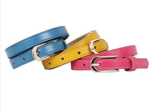Genuine leather women's strap fashion all-match leather trend candy color decoration waist of trousers belt free shipping