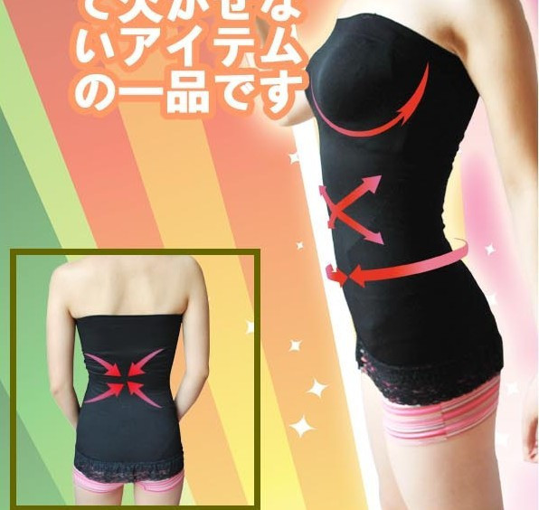 Germanium titanium silver slimming body shaping waist support tube top tube top cummerbund floweryness body shaping underwear