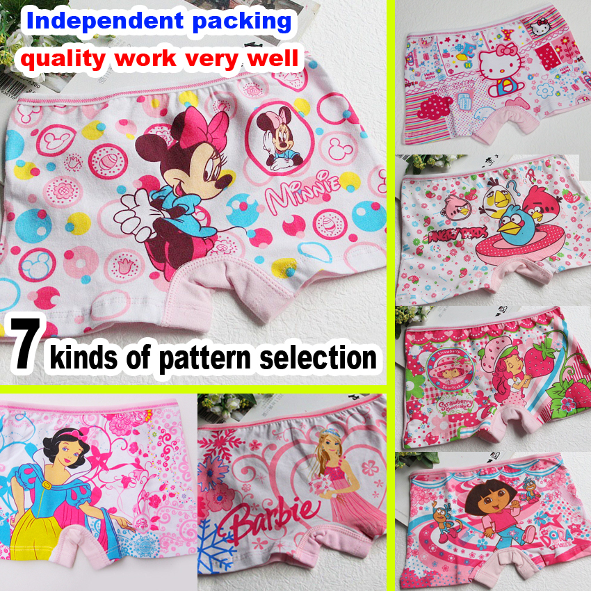 girl cartoon underwear, children's pants  baby Briefs, boxer shorts fit 2-8 years Separate packing good quality  free shipping