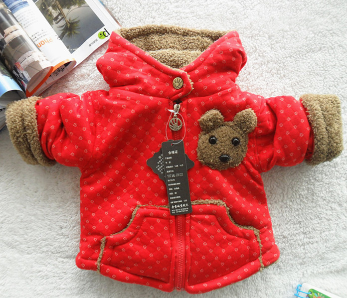 Girl clothing 2012 winter thickening berber fleece little girl baby cotton clothes cotton-padded jacket outerwear