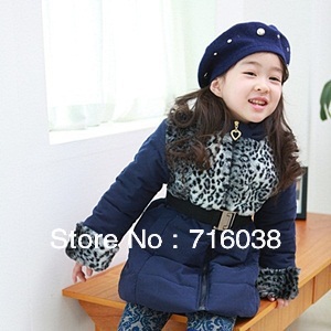 Girl Coat Long Coat Leopard Coat Winter Clothes Girl Clothes Kid Coat
