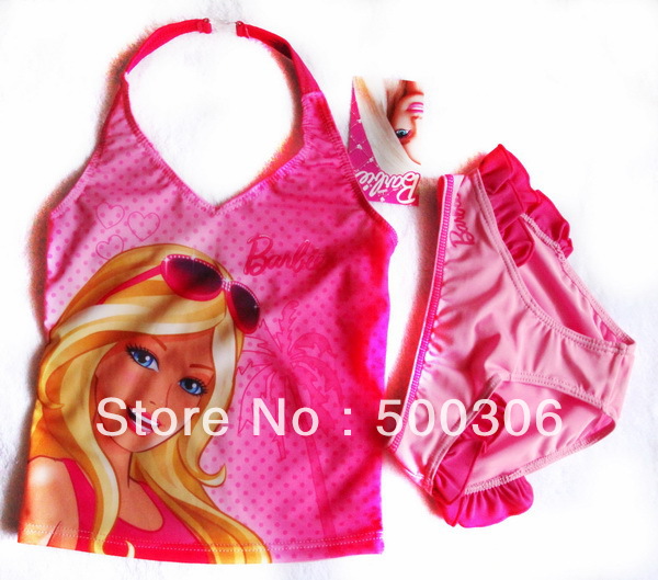 girl cute cartoon swimsuit beach clothing set two pieces per set kids swimwear