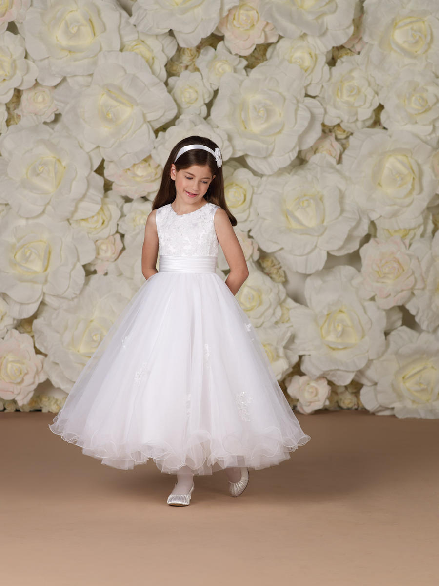Girl dresses for all occasion applique sash a-line white sash tiered organza flower girl dresses ankle ankle length