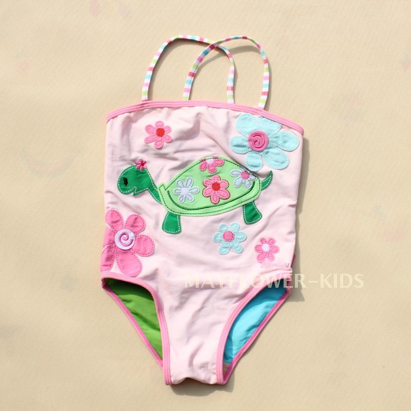 girl pink one-piece swimsuit child 4-6years spa