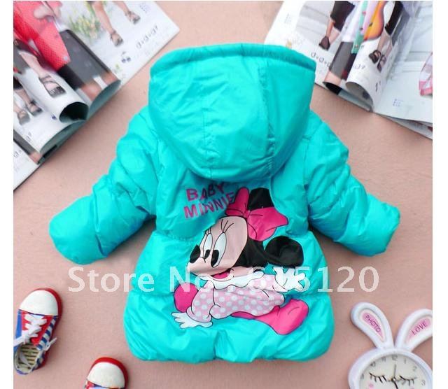 Girl's Winter Coat, Cute Minnie, Kid Warm Hooded Coat, Kids clothes C_0004