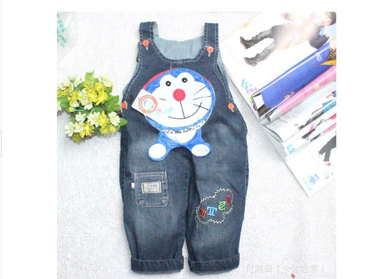 girls boys children overalls pants fit 1-3yrs kids baby open file jumpsuit trousers clothing 6 pcs/lot 3 size free shipping