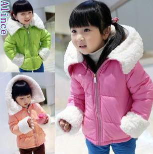 Girls' clothes fashion jacket candy color coat lamb girl children coat jacket babys kids Outerwear 3 colors