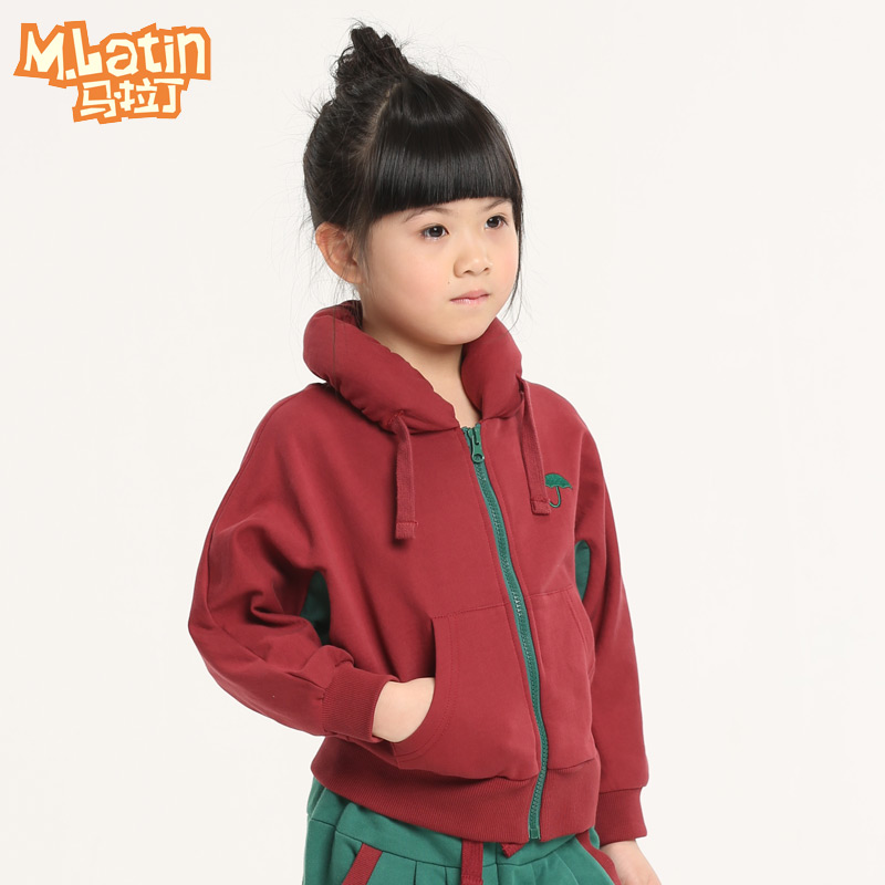 Girls clothing 2013 short design thermal 100% cotton sweatshirt wadded jacket spring and autumn outerwear 22112203c