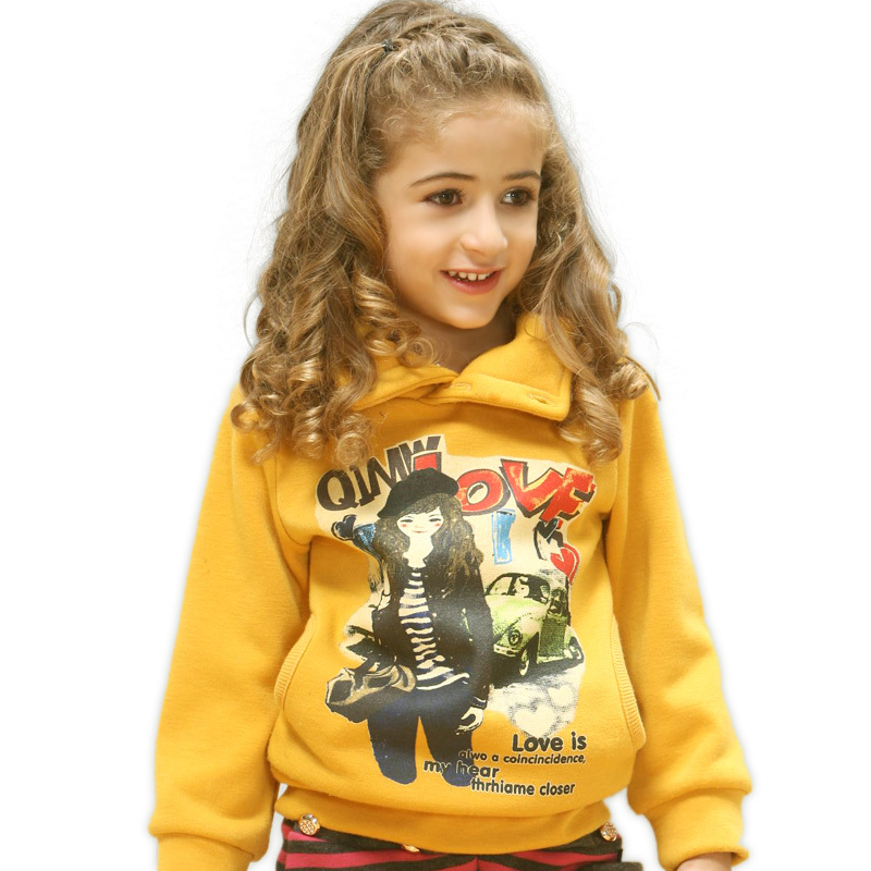 Girls clothing autumn 2012 autumn outerwear female child sweatshirt thickening 88303 free shipping