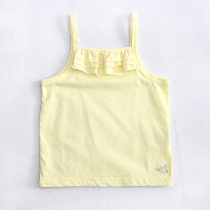 Girls clothing baby child 100% cotton spaghetti strap vest cotton woven 100% cake