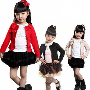Girls clothing child long-sleeve zipper sweater cardigan autumn 2012 baby outerwear