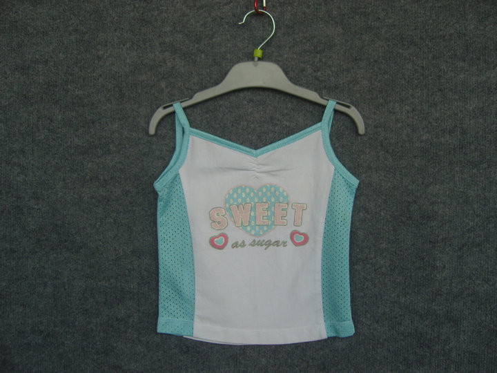 Girls clothing exquisite spaghetti strap t-shirt