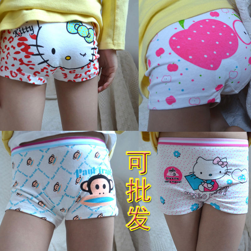 Girls cute briefs 100% cotton kids underwear 2-9 years old 3 sizes free shipping