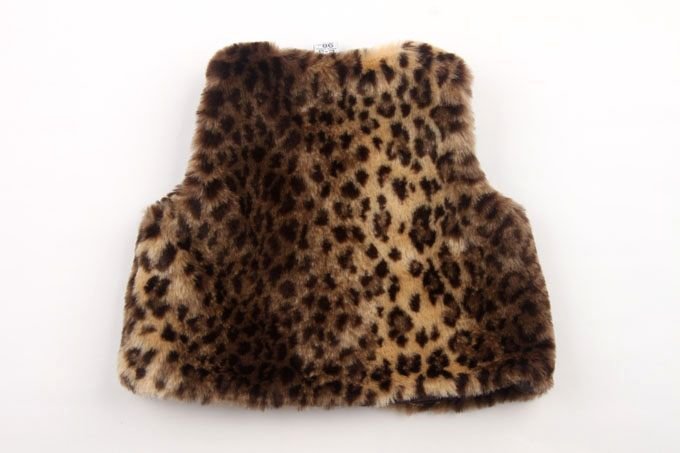 Girls fashion Leopard wool vest Western style Leopard vest,children's winter vest,Freeshipping