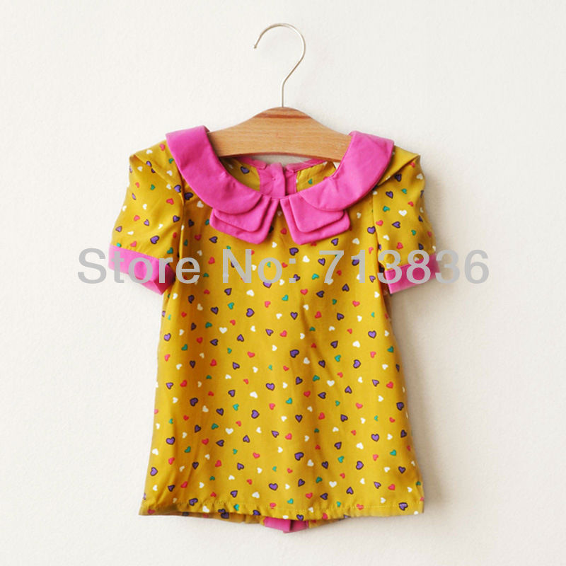 girls love heart chiffon shirt blouses, JK1-ES9G3