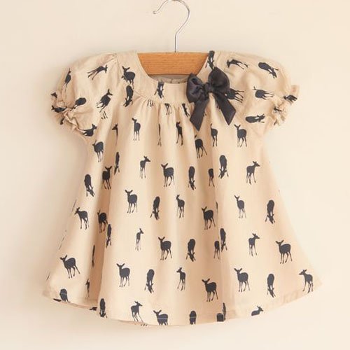 Girls shirt ,little deer bowknot girl blouse ,kids wear,children clothing,0105