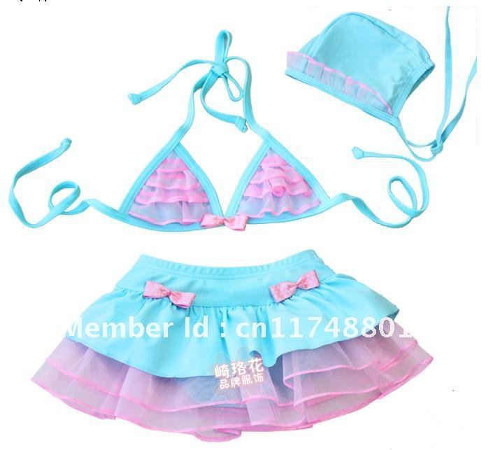 Girls swimsuit / Children's Swimwear 7pcs/lot calphen
