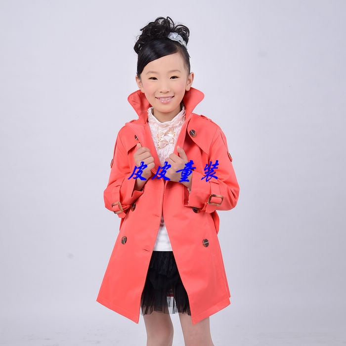 Girls trench fashion girls trench 2011 autumn new arrival child children's clothing top child trench