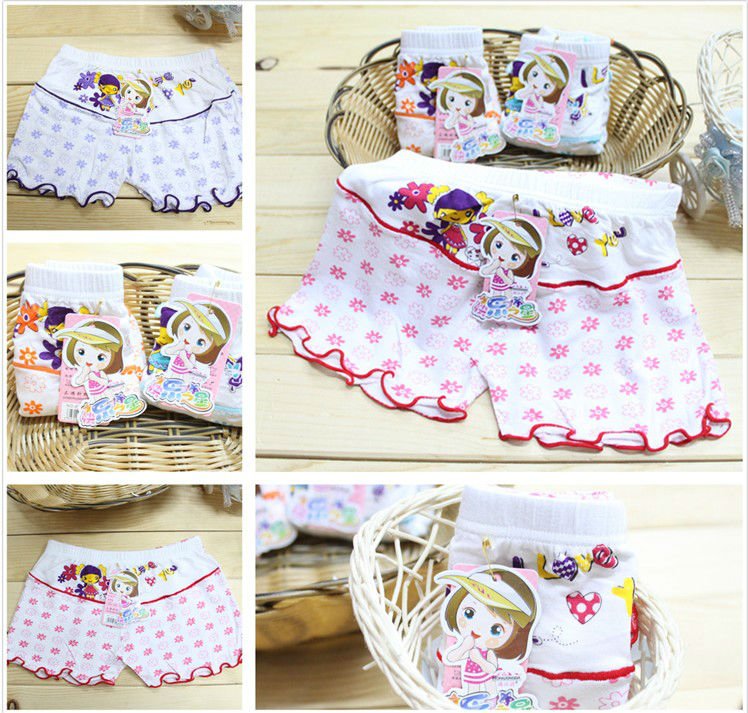 girls underwear boxers fit 2-10yrs children bamboo panties 10 pieces/lot 1 size 4 colors free shipping