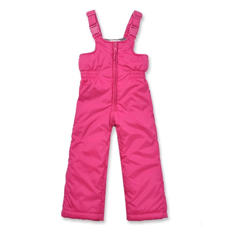 girls winter overalls with plastic buckle