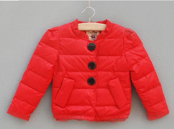 Girls Winter warm down coats Kids outerwear  size 100-140CM  3 colors