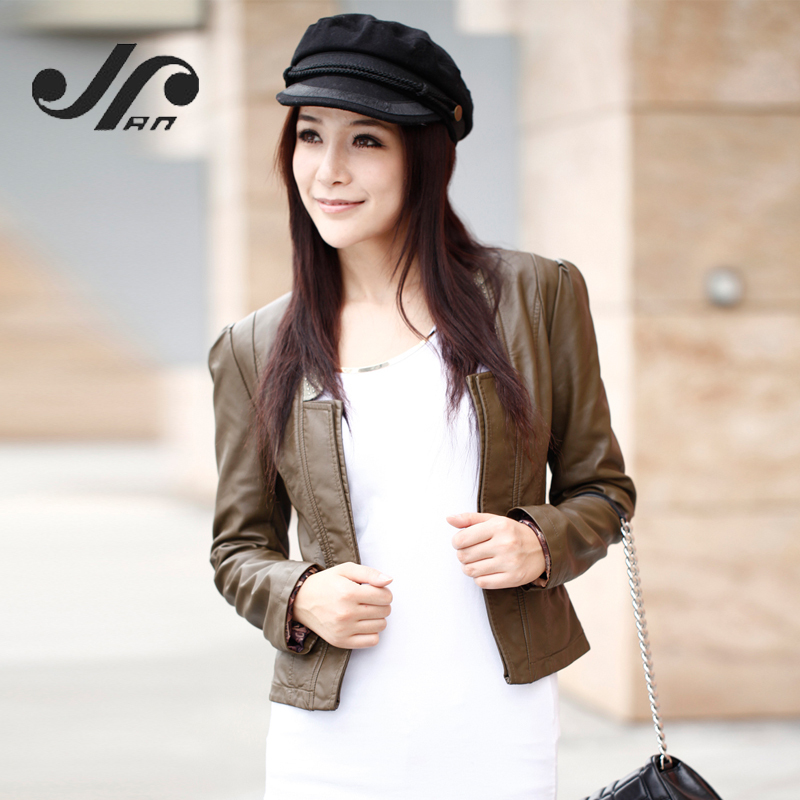 Giuliani 2012 autumn new arrival small leather clothing female short design slim PU jacket women's leather clothing outerwear