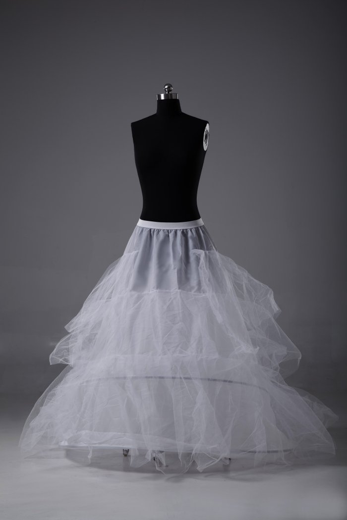 Glamourous free shipping in stock exquisite cheap white wedding petticoat bridal underskirt for wedding dresses
