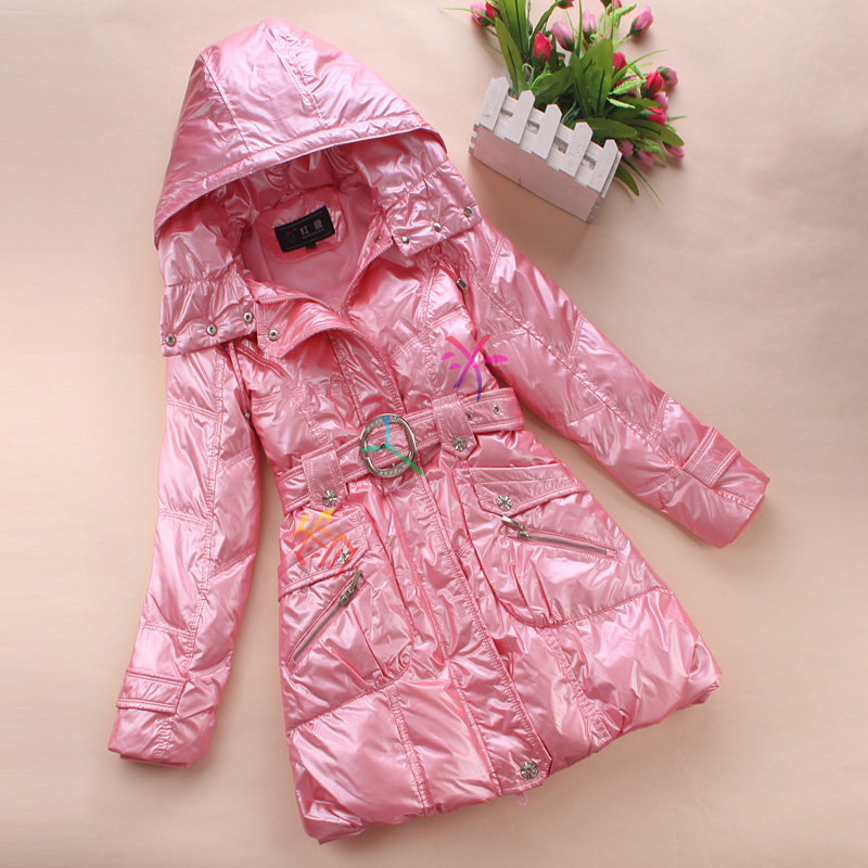Globalsources h5822 clothing down coat female child 140 - 160 90 goatswool