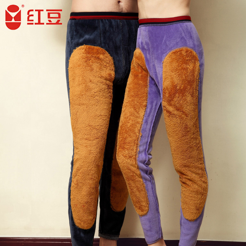Globalsources thickening warm pants plus velvet trousers male women's brushed warm pants lengthen smd villus lovers design