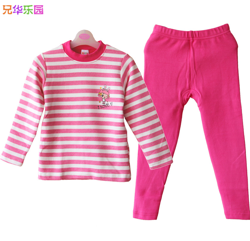 Goatswool large female child underwear set thick 100 - 165